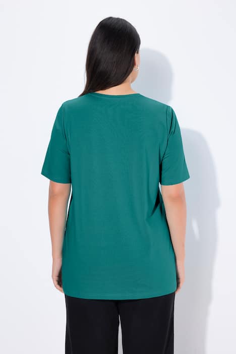 T-Shirt, A-Linie, Rundhalsausschnitt, Halbarm