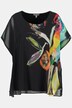 Bluse, Papagei, doppellagig, Rundhals, Halbarm