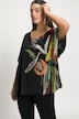 Bluse, Papagei, doppellagig, Rundhals, Halbarm