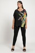 Bluse, Papagei, doppellagig, Rundhals, Halbarm