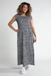 Fanciful Floral Smocked Bodice Stretch Knit Maxi Dress