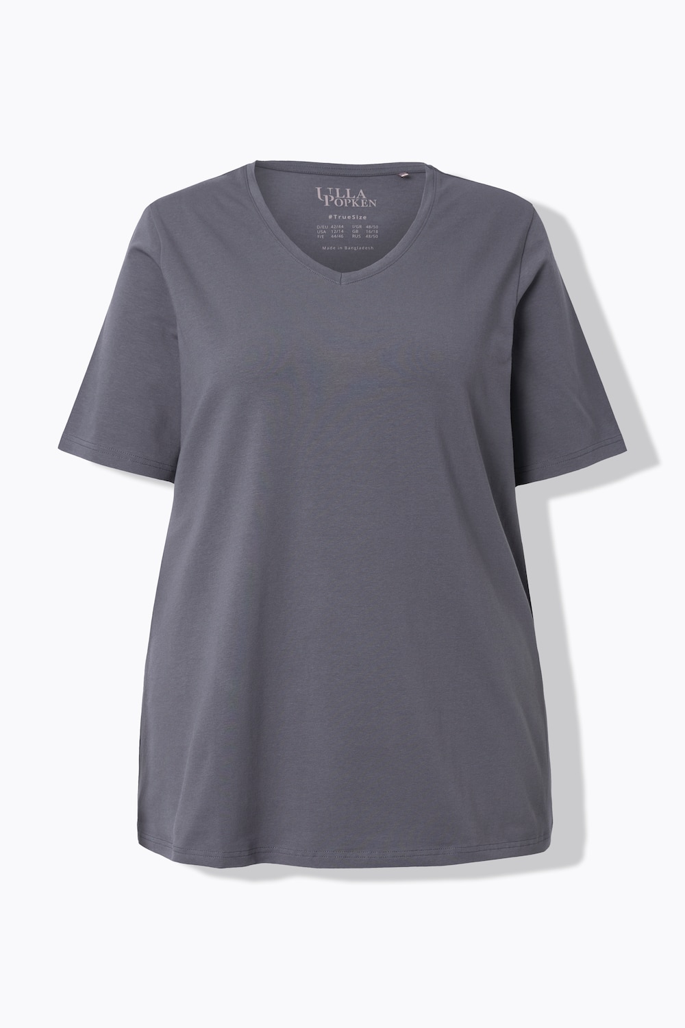 Stora storlekar T-shirt, Dam, grå, storlek: 42/44, Bomull, Ulla Popken