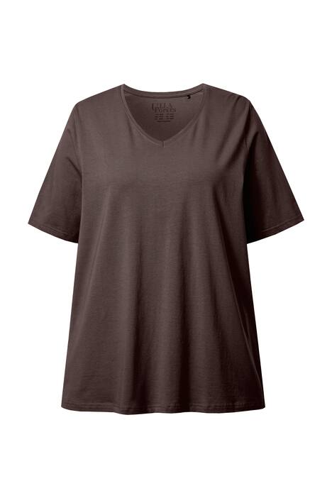 Tričko, A střih, výstřih do V, krátké rukávy