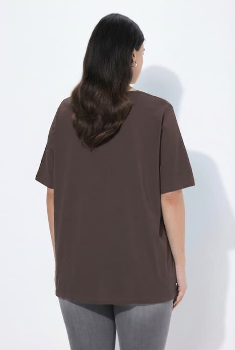 T-shirt, A-lijn, V-hals, korte mouwen