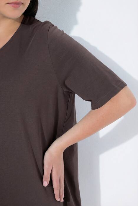 T-shirt, A-lijn, V-hals, korte mouwen