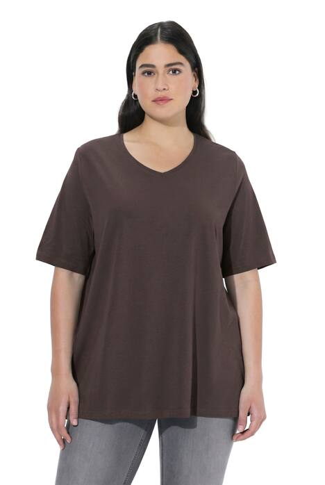 Tričko, A střih, výstřih do V, krátké rukávy