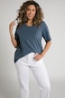 T-shirt à coupe évasée. Décolleté en V et manches courtes