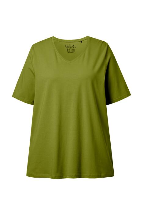 Tričko, A střih, výstřih do V, krátké rukávy