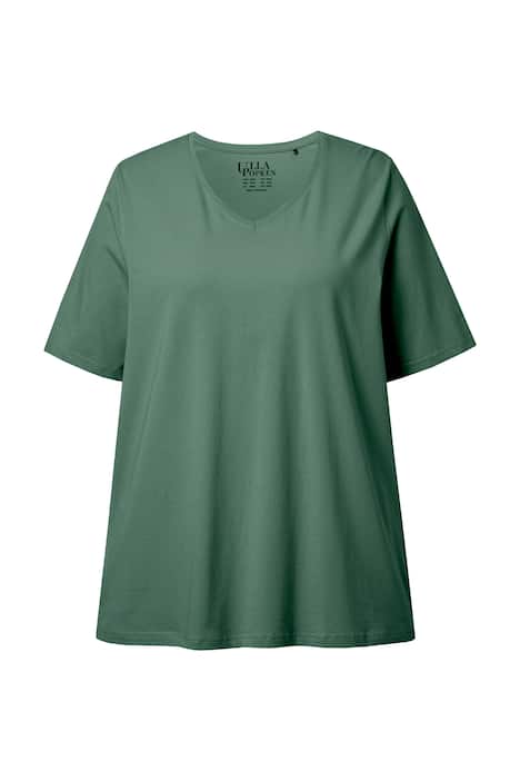 Tričko, A střih, výstřih do V, krátké rukávy