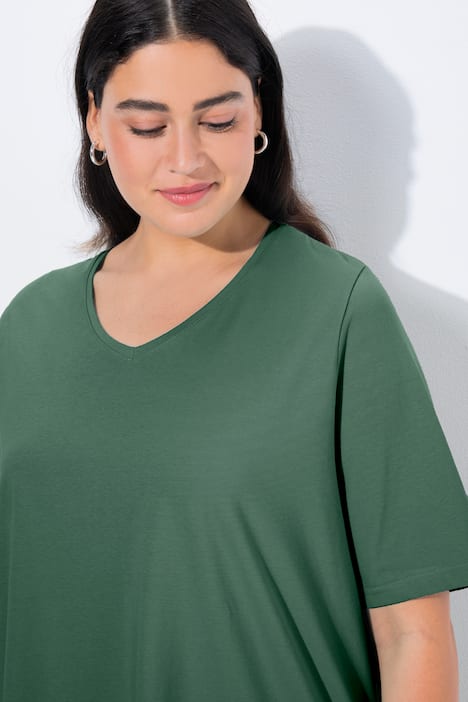 T-Shirt, A-Linie, V-Ausschnitt, Halbarm