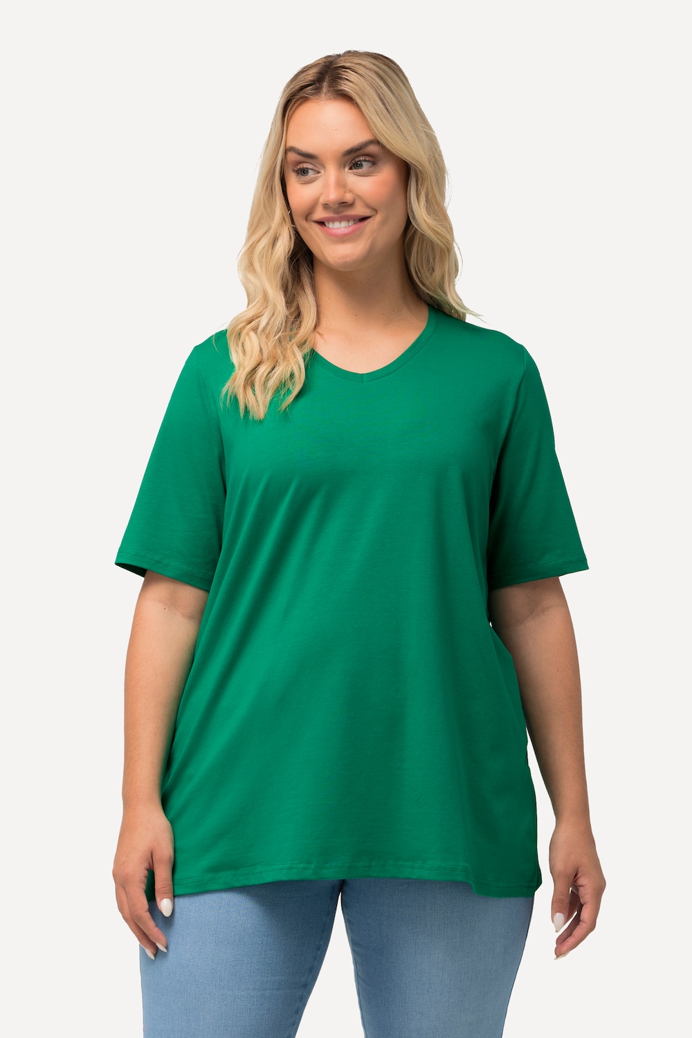 Große Größen T-Shirt, Damen, grün, Größe: 42/44, Baumwolle, Ulla Popken