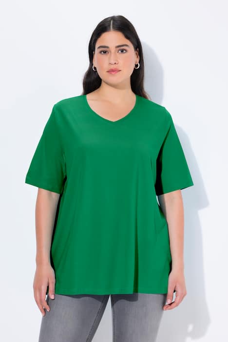 T-Shirt, A-Linie, V-Ausschnitt, Halbarm