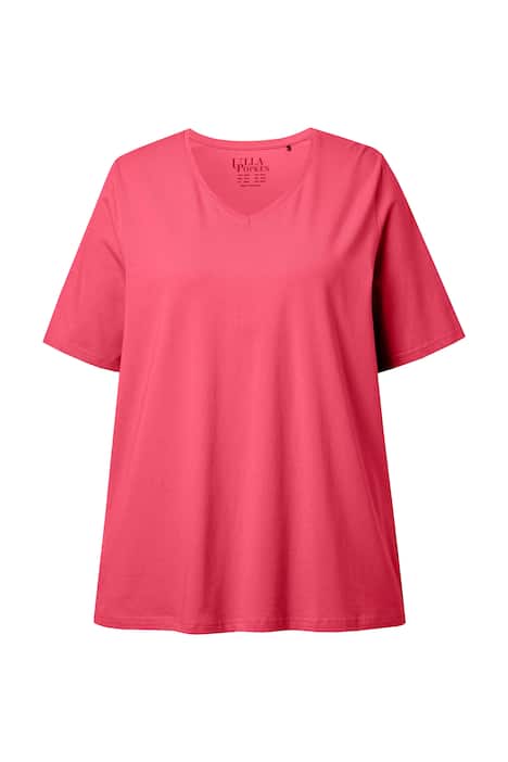 Tričko, A střih, výstřih do V, krátké rukávy