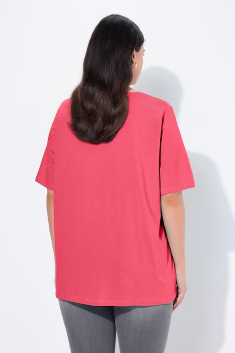 T-Shirt, A-Linie, V-Ausschnitt, Halbarm