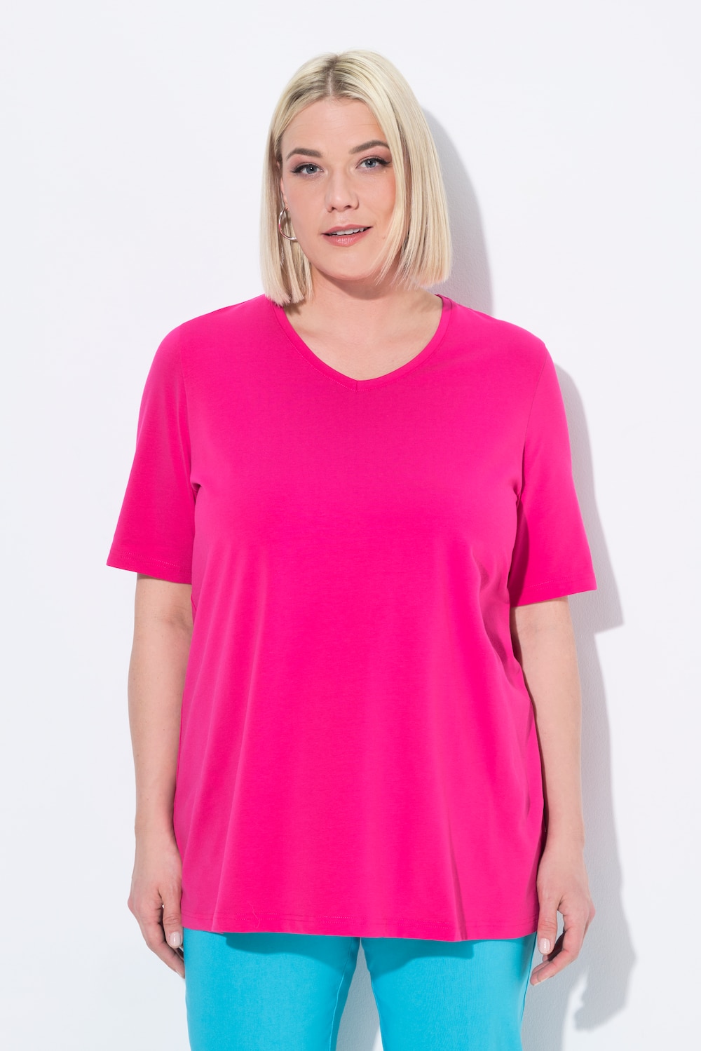 Große Größen T-Shirt, Damen, rosa, Größe: 42/44, Baumwolle, Ulla Popken