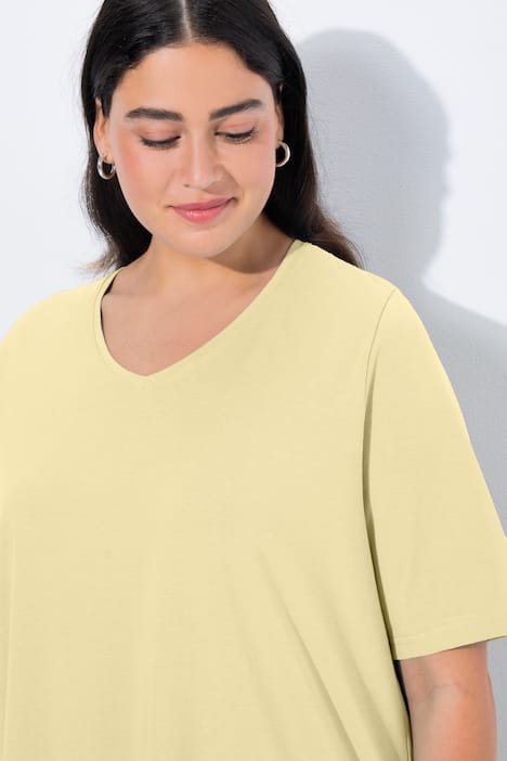 T-Shirt, A-Linie, V-Ausschnitt, Halbarm