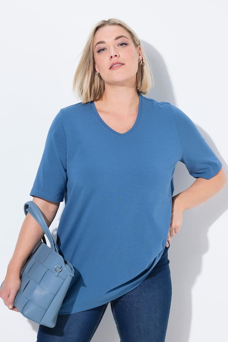 Essential V-Neck Stretch Tee