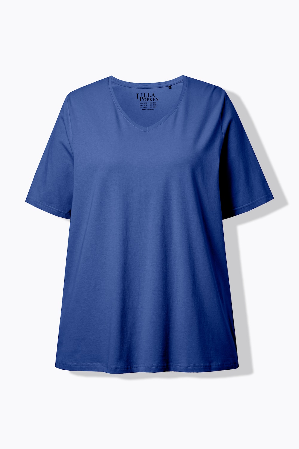 Stora storlekar T-shirt, Dam, blå, storlek: 42/44, Bomull, Ulla Popken