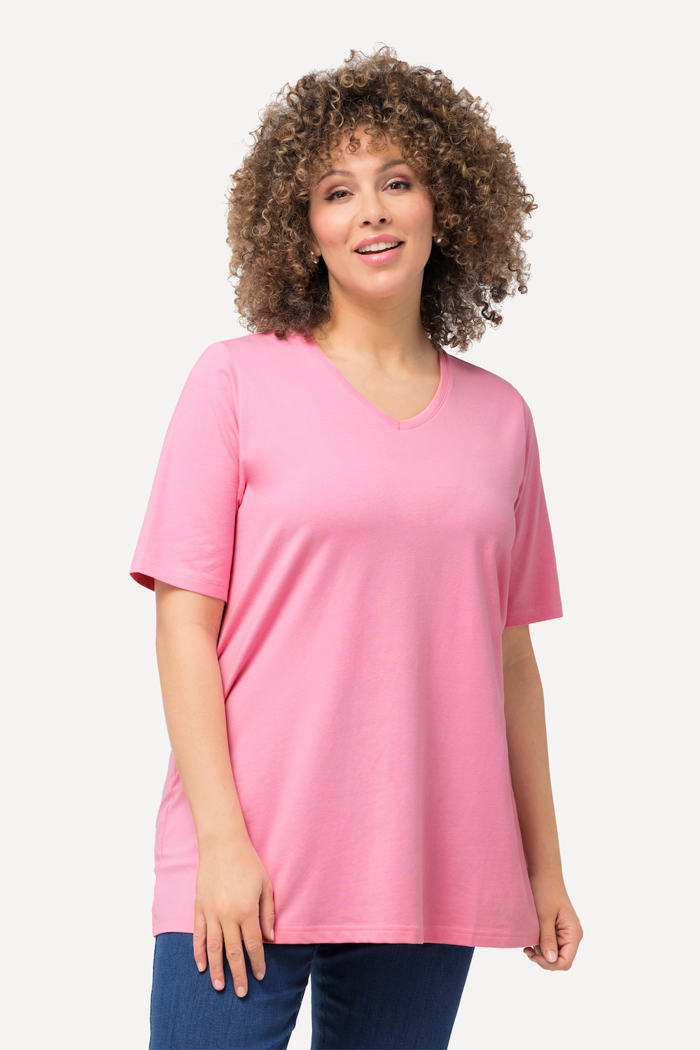 Große Größen T-Shirt, Damen, rosa, Größe: 46/48, Baumwolle, Ulla Popken