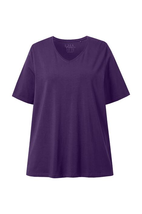 Tričko, A střih, výstřih do V, krátké rukávy