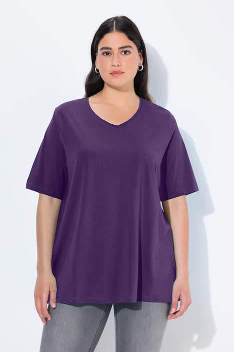 T-Shirt, A-Linie, V-Ausschnitt, Halbarm