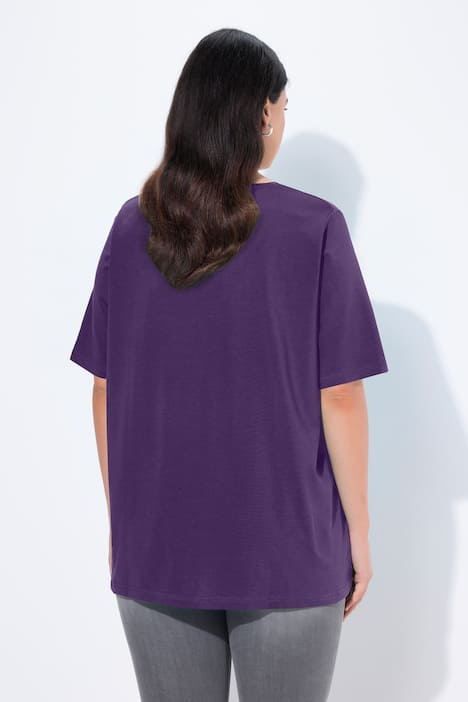 T-Shirt, A-Linie, V-Ausschnitt, Halbarm