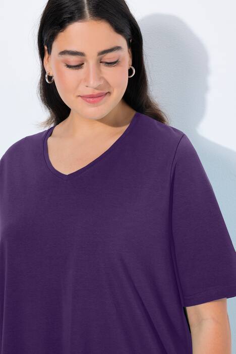 T-Shirt, A-Linie, V-Ausschnitt, Halbarm