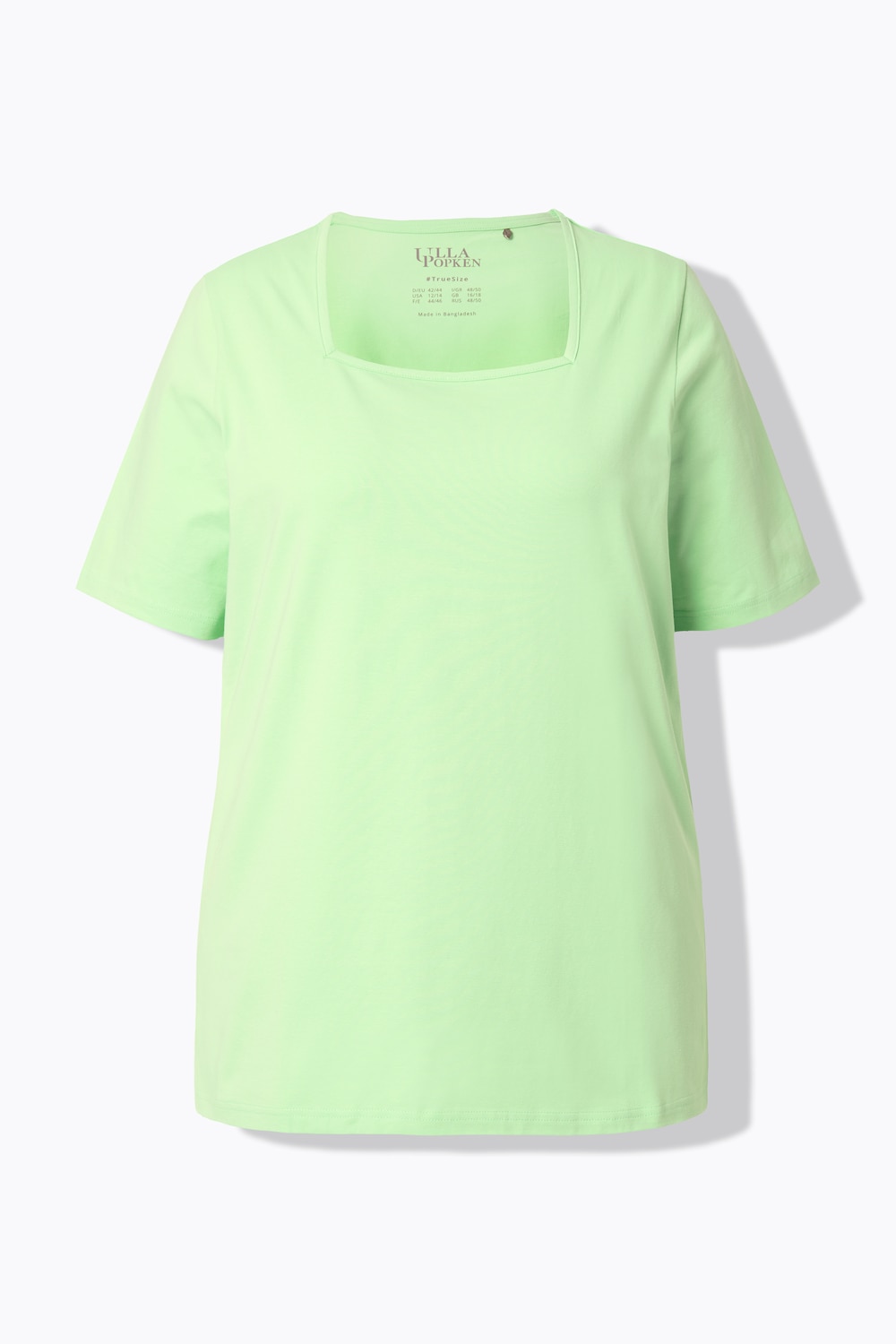 Stora storlekar T-shirt, Dam, grön, storlek: 46/48, Bomull, Ulla Popken