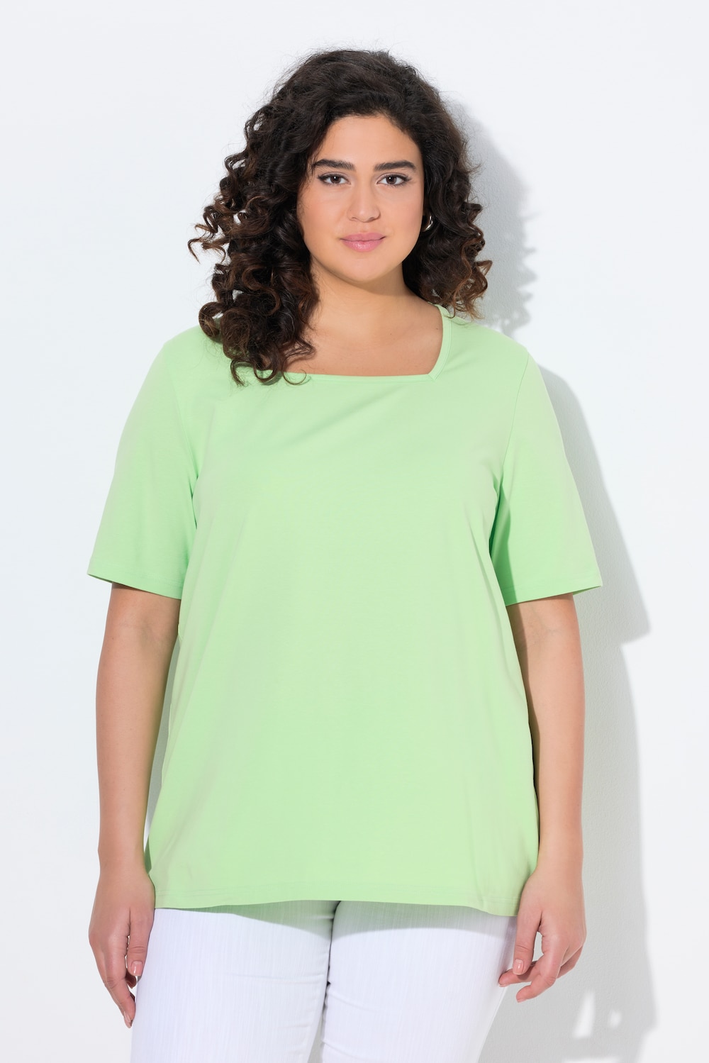 Große Größen T-Shirt, Damen, grün, Größe: 62/64, Baumwolle, Ulla Popken