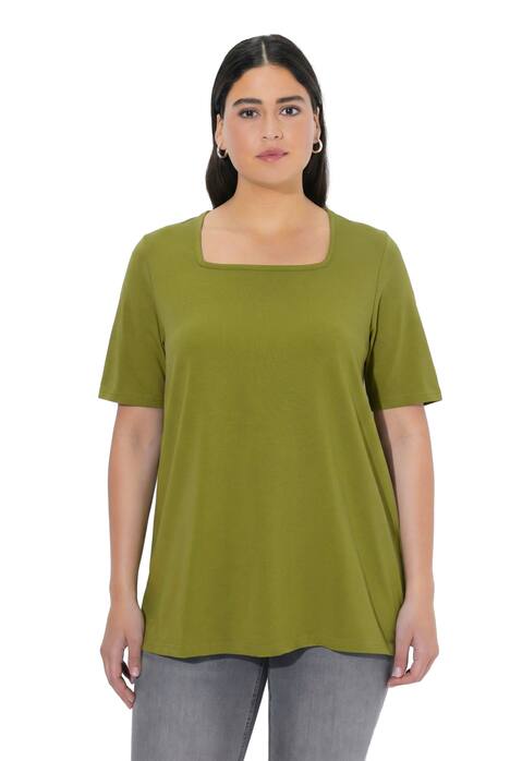 Tričko, A střih, hranatý výstřih, krátké rukávy