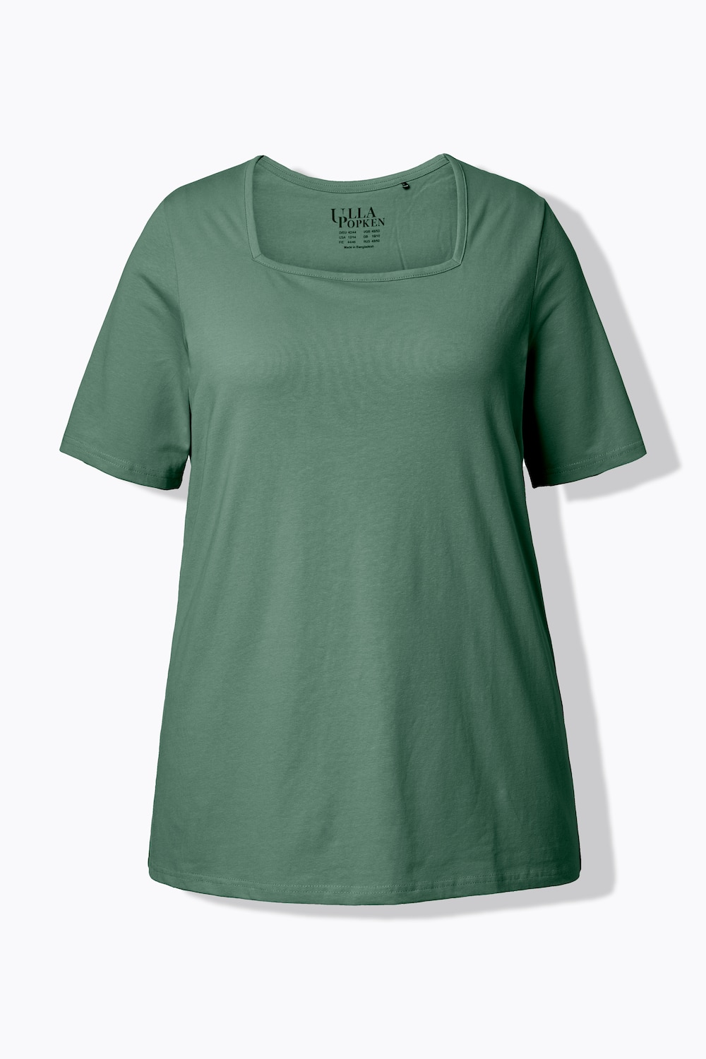Stora storlekar T-shirt, Dam, turkos, storlek: 50/52, Bomull, Ulla Popken
