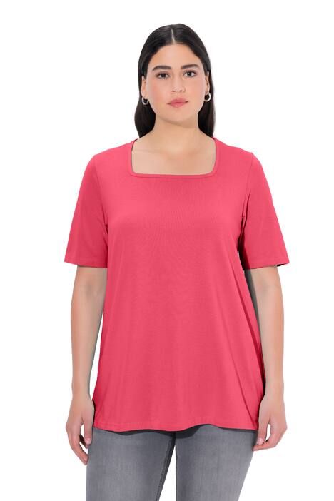 Tričko, A střih, hranatý výstřih, krátké rukávy