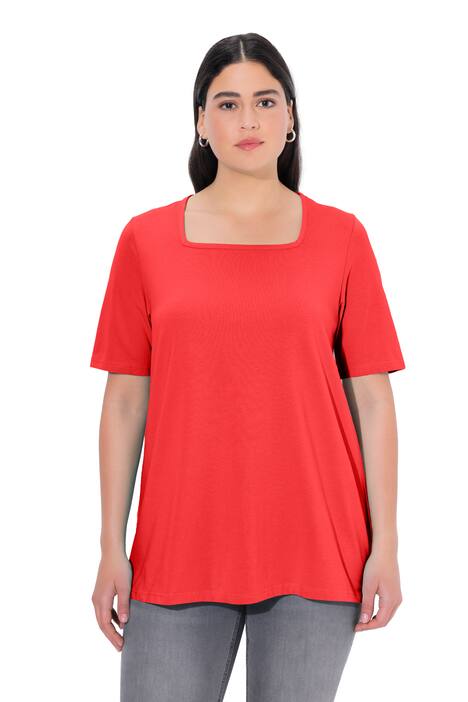 Tričko, A střih, hranatý výstřih, krátké rukávy