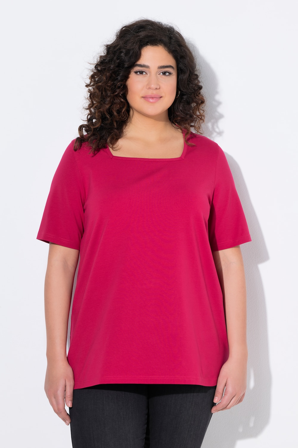 Große Größen T-Shirt, Damen, rot, Größe: 62/64, Baumwolle, Ulla Popken