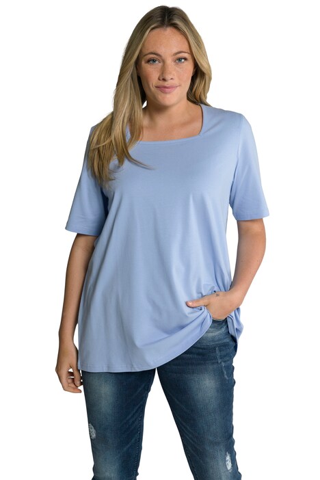 Tričko, A střih, hranatý výstřih, krátké rukávy