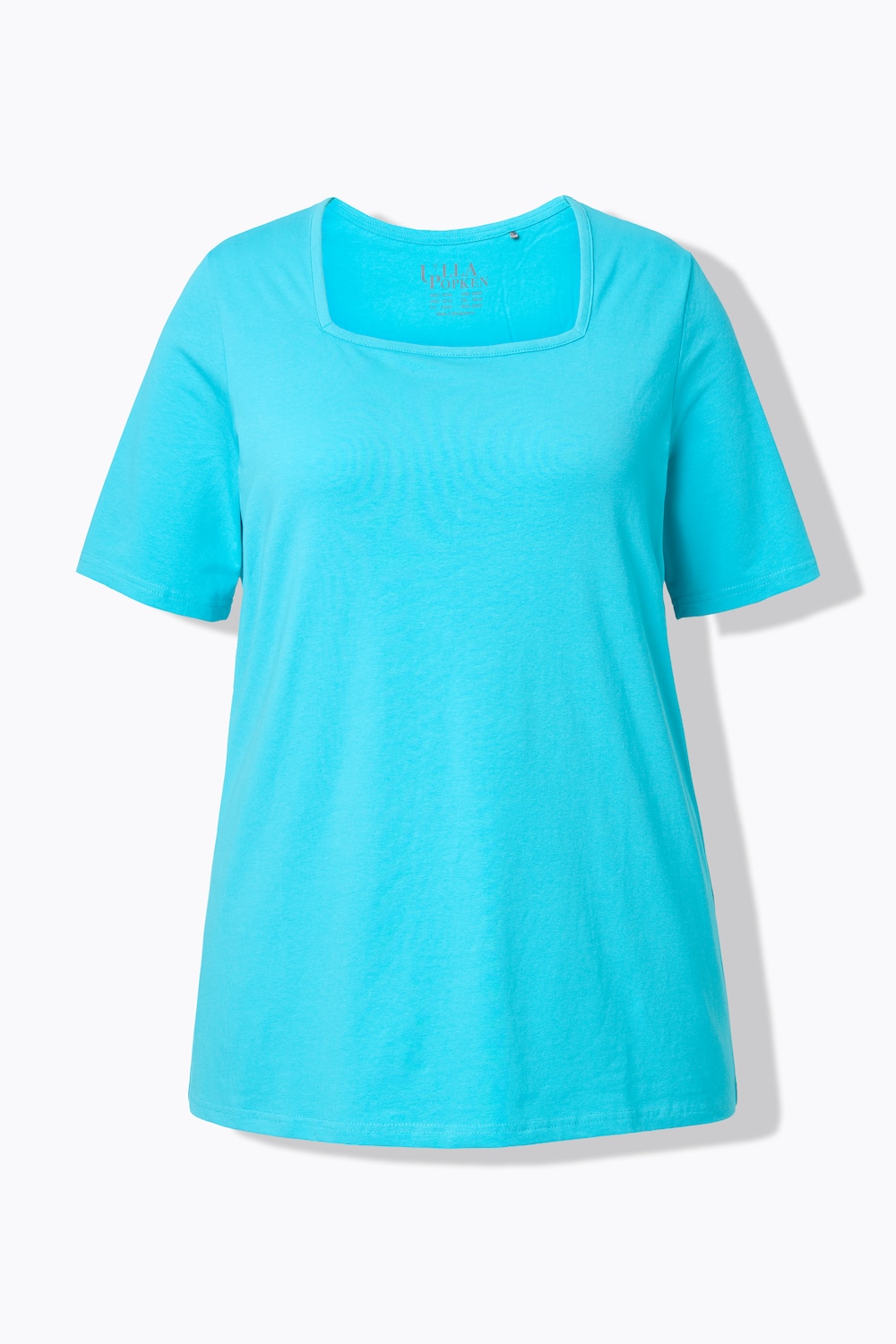 Stora storlekar T-shirt, Dam, turkos, storlek: 42/44, Bomull, Ulla Popken