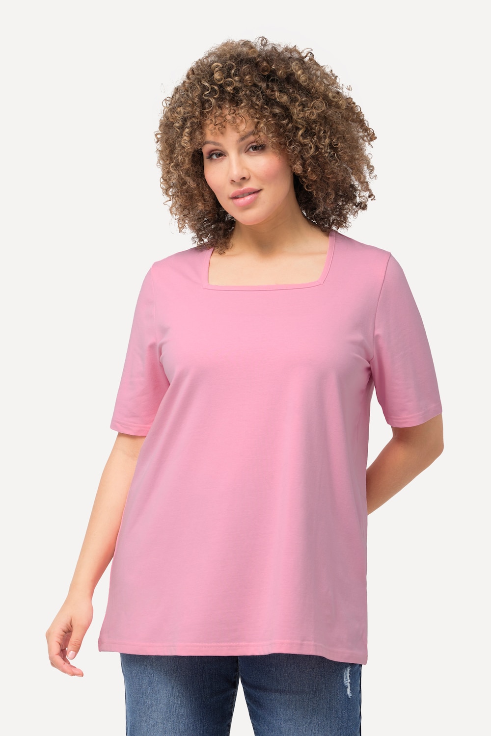 Große Größen T-Shirt, Damen, rosa, Größe: 54/56, Baumwolle, Ulla Popken