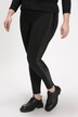Leggings, rayas con aspecto de cuero, slim, cintura elástica