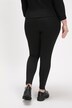 Leggings, rayas con aspecto de cuero, slim, cintura elástica