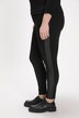 Leggings, rayas con aspecto de cuero, slim, cintura elástica