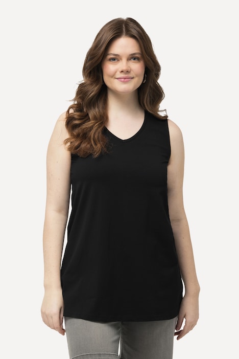 Essential V-Neck Stretch Cotton Tank