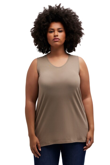 Top, A střih, výstřih do V, bez rukávů