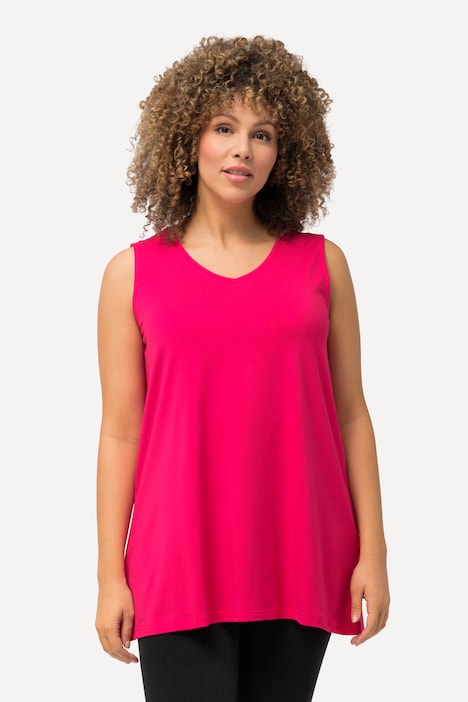 Essential V-Neck Stretch Cotton Tank