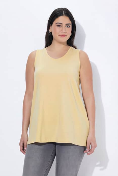 Débardeur à col V, coupe évasée et bretelles larges