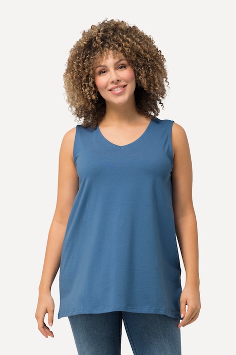 Essential V-Neck Stretch Cotton Tank