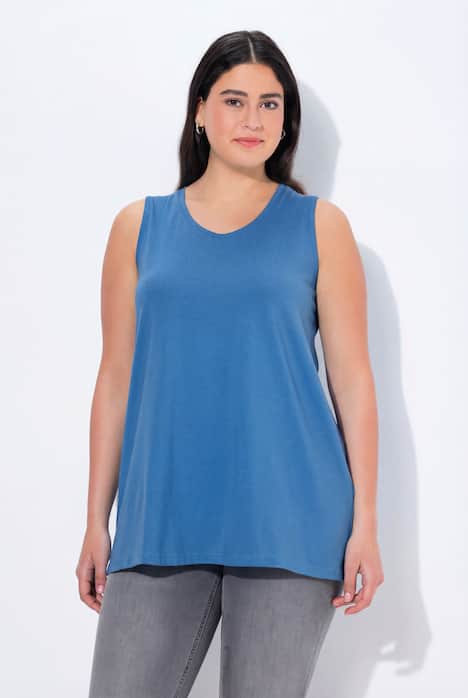 Débardeur à col V, coupe évasée et bretelles larges