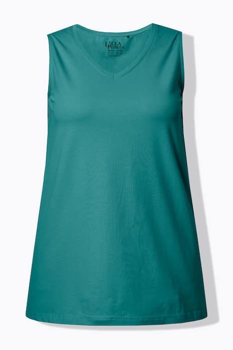 Débardeur à col V, coupe évasée et bretelles larges