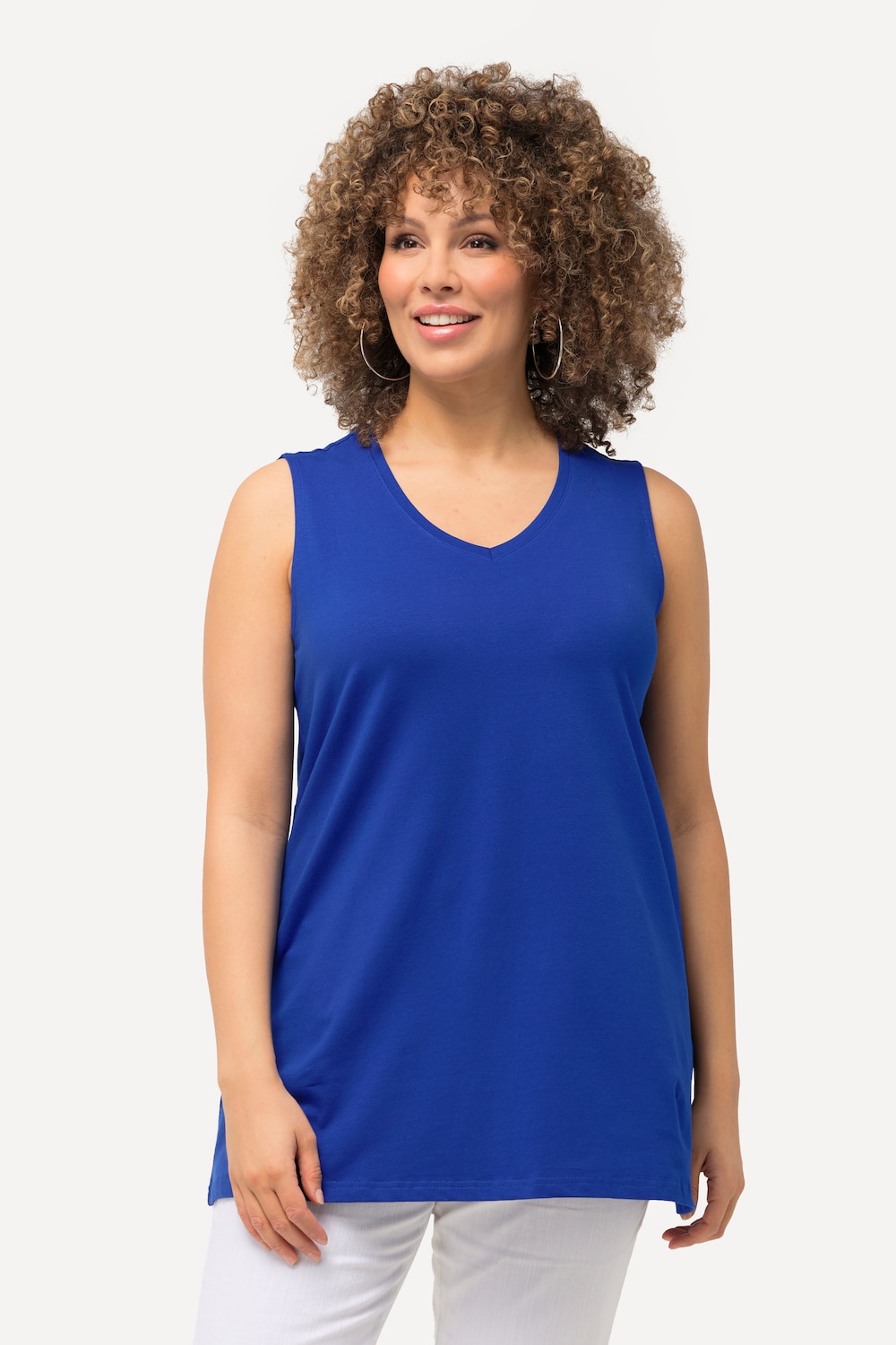 Große Größen Top, Damen, blau, Größe: 62/64, Baumwolle, Ulla Popken