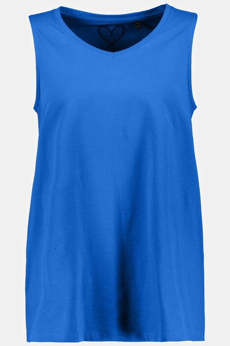 Top, A-Linie, V-Ausschnitt, ärmellos