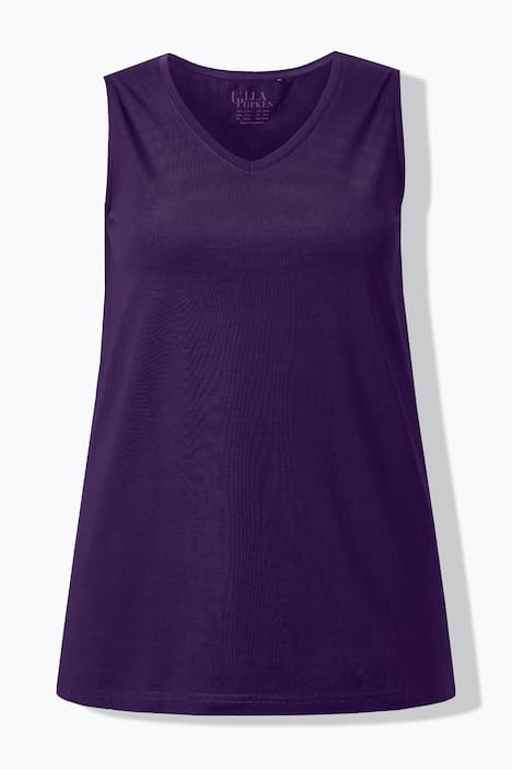 Débardeur à col V, coupe évasée et bretelles larges